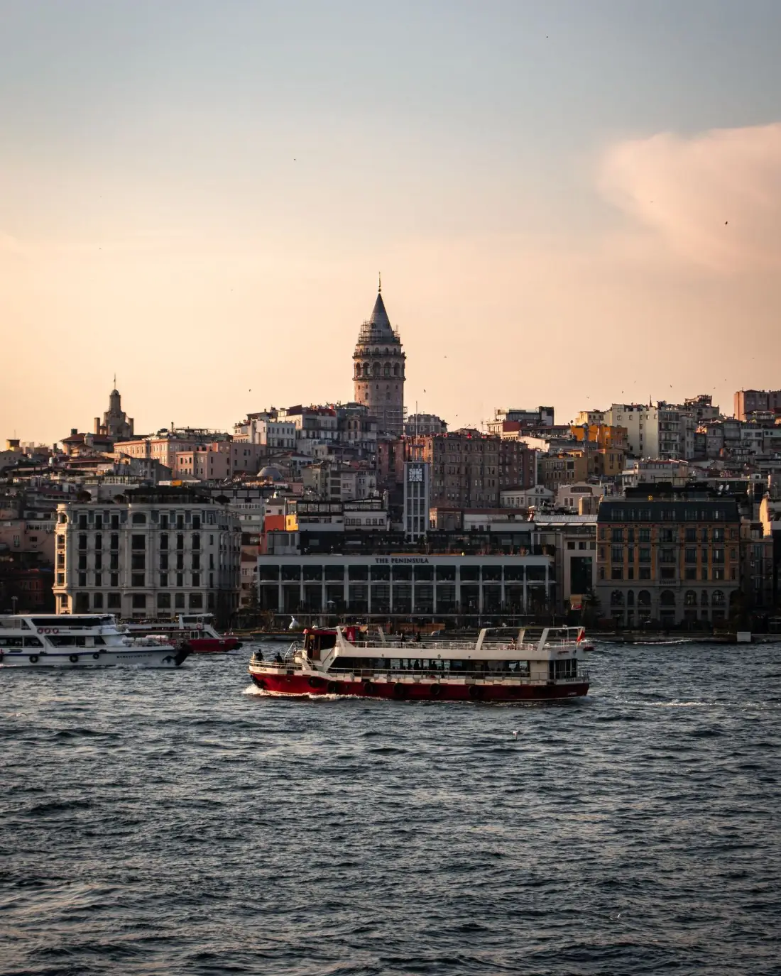 Galata Tower and the Istanbul skyline at sunset